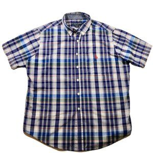 U.S. Polo Association Plaid Woven Shirt w/Logo for